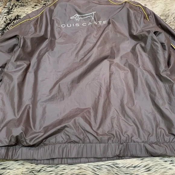 LOUIS CASTEL PARIS JACKET GOLF WINDBREAKER chocolate brown1/4 zip pullover